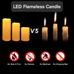 6-120Pcs LED Pillar Candles Battery Powered Flameless Candles Wedding Concert Flickering Candle for Home Decor/Party Supplies - Image 6