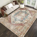 Retro Ethnic Style Carpets for Living Room Persia Bedroom Decor Rug Non-slip Washable Porch Floor Mat Dining Room Lounge Carpet - Image 2