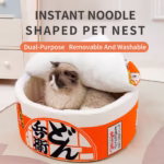Pet Dog Cat House Kennel Super Large Instant Noodle Warm Dog Cat Nest Beds Cushion Udon Cup Noodle Pet Bed Cozy Nest - Image 4