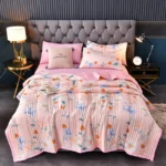 Summer Patchwork Quilt Flower Printed Quilted Bedspread for Beds Single/Queen/King Size Comforter/Duvet for Summer - Image 6