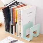 4 Grid Bookends Stand Bookshelf Desktop Decor Storage Rack Bookend Book Holder School Stationery Office Desktop File Organizer - Image 5