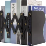 Adjustable Desktop Bookends Book Stand Bookend Iron Desktop Art Non Slip Rack Shelf Holder School Stationery Office Accessories