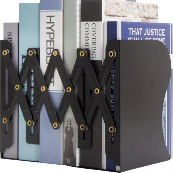 Adjustable Desktop Bookends Book Stand Bookend Iron Desktop Art Non Slip Rack Shelf Holder School Stationery Office Accessories