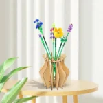 3D Wooden Puzzle Flower Vase Flower Vase Building Set Seamless Fit DIY Wood Craft Hobbies Kit For Coffee Shop Bedroom Decoration - Image 3