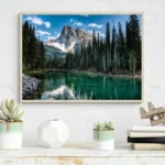 Nature Landscape Green Forest Mountain Lake Boat Poster Print Canvas Painting Wall Art Pictures Modern Living Room Home Decor - Image 3