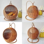 Luxury Fruit Basket Cat Hammock bed Hand Woven Storage Basket Comfortable Heavy Carton Packaging Not Easy To Damage for Pets Box - Image 3