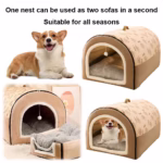 Dog Cave Shelter Detachable Large Dog Bed House Washable Cat House Nest Comfortable Winter Cat Bed Castle Dogs Cats Pet Supplies