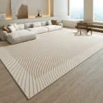 Wabi-sabi Wind Bedroom Decor Plush Carpet Thickened Study Anti-slip Mat Japanese-style Carpets for Living Room Home Striped Rug - Image 3
