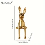 1PCS Ceramic Long-Eared Sitting Rabbit Room Ornaments Statue Luxury Home Decoration Accessories High-End Home Art Aesthetics - Image 6