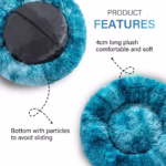 Super Pet King Dog Bed Zip Sofa Removable Dog Sleeping Bed Washable Donut Calming Long Plush Dog Beds XXL Detachable Dog House - Image 3