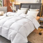 Solid White Goose Down Like Duvet Fluffy Quilted Comforter Comfortable Warm Winter/Autumn Thick Blanket 150*200cm Quilt Core - Image 2