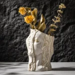 OasinFace Abstract Ceramic Vase for Pampas Grass Dried Flower Nordic Home Decoration Living Room Shelf Table Decor Accessorie - Image 2