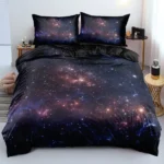 Luxury Galaxy Dark Blue Bedding Set Twin Full Queen King Size Duvet Cover Set Shining Stars Starry Sky Kids Adults Comforter Set - Image 6