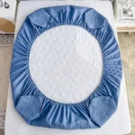 Waterproof Mattress Protector Thicken Fitted Bed Sheet Breathable & Noiseless Mattress Pad for Twin/Double/Queen/King Size Beds - Image 4
