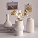 Nordic Ceramic Vase White Mini Flower Pot Modern Plants Bottle Decorative Floral Arrangement Display Vases Home Table Decoration - Image 3
