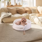 Pet Sofa Bed Raised Cat Chair Small Dog Couch Bed Removable Cushion Sleep House - Image 2