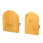 Nature Bamboo Desktop Organizer Bookends Book Ends Stand Holder Shelf Bookrack - Image 4