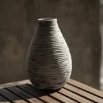 Vintage Ceramic Vase 20.8cm(8.2inch) ,Handmade Flower Vase For Home Decor, Farmhouse Style Table Centerpiece, Retro Vasen - Image 4