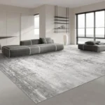 Light Luxury Japanese Area Rug - Gray Washable Anti-Slip Carpet
