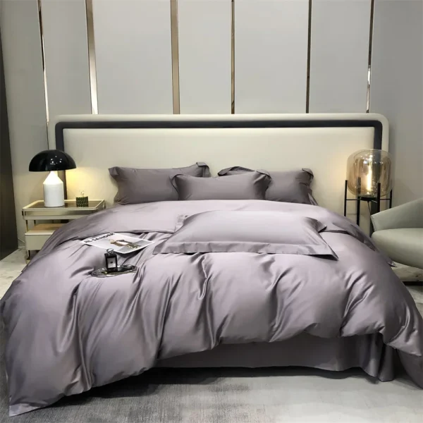 Svetanya Pure Egyptian Cotton Bedding Sets Bed Linens Solid Color Sheet Pillowcase Duvet Cover Queen King Underwear