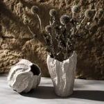OasinNordic Irregular Ceramic Vase for Pampas Grass Home Bedroom Living Room Table Centerpiece Decoration Accessories Desk