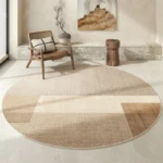 Modern Minimalist Rugs for Bedroom Large Area Thick Study Rug Light Luxury Living Room Decoration Round Carpet Home Non-slip Mat
