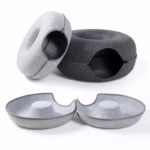 Cat Tunnel Nest Donut Cat Nest Cute Felt Cat Nest (60 * 60 * 28) /Cushion Dark gray - Image 6