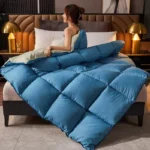 91-95%Goose Down Duvet Comforter Quilted Perfect Comfort Double Single Size Winter Thick Blanket Solid Color Bedclothes - Image 6