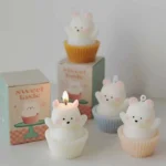 Creative Cute Bear Cake Scented Candles Birthday Gift Accompaniment Gift Handmade Ins Bear Scented Candles Desktop Ornaments