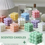 Handmade Scented Magic Cube Aromatherapy Candle, Creative Ball-Shaped Soy Wax, Bubble Cube Home Decor - Image 6