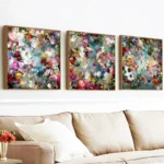 Modern Nordic Decor Bright Peony Flower Art Painting Canvas Posters And Prints Colorful Bouquet Wall Pictures For Living Room - Image 4
