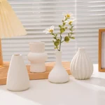 White Ceramic Vases Nordic Decorative Vasen Ornaments Home Living Room Decor Flower Arrangements Sketching Props Desktop Decor - Image 2