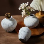 Timeless Handcrafted Ceramic Vase for Dried Flower Elegance