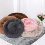 Calming King Fluffy Dog Bed Xxl Xl Sofa Donut Memory Form Long Plush Washable Dog Beds for Medium Portable Dogs Cat Pet Cushion - Image 4