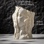OasinFace Abstract Ceramic Vase for Pampas Grass Dried Flower Nordic Home Decoration Living Room Shelf Table Decor Accessorie - Image 5