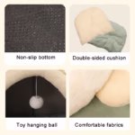 Deep Sleep Cat Bed Cartoon Pet Bed Foldable Removable Washable Pet Sleeping Bed for Small Dog Mat Bag Cave Cats Bed - Image 5