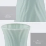 Plastic Flower Vase Imitation Ceramic Solid Color Flower Arrangement Container Living Room Decoration - Image 4