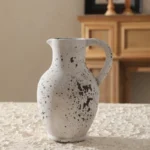 Charming 20.9 CM Handmade Ceramic Vase with Elegant Handle