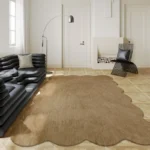 Modern Minimalism Living Room Decoration Solid Color Rug Irregular Plush Carpet Fluffy Soft Rugs for Bedroom Home Washable Mat - Image 2