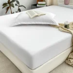 Solid Brushed Bed Sheet Set,Premium Fitted Sheet and Pillowcases,Soft Sateen Finish for Luxurious Comfort,Easy Care - Image 6