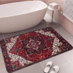 VIKAMA Crystal Velvet Boho Persian Rug Pattern Hallway Carpet Anti-Slip Long Strip Cushion Bedroon Mat Welcome Doormat - Image 4