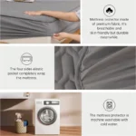 Safe Waterproof Mattress Cover Protector Soft Comfortable Breathable Printing Bedding Mattress Bed Cover Fitted Machine Washable - Image 5