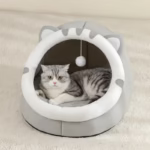 Cozy Cotton Cat Cave: Warm Pet Bed for Cats & Small Dogs