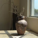 Jingdezhen Ceramic Vase Rough Pottery Flower Arrangement Retro Nostalgia Handmade Wabi-Sabi Style Zen Arrangement Rough Pottery - Image 4