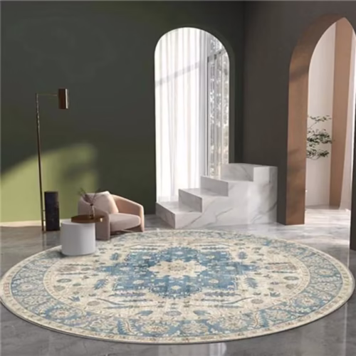 Elegant Moroccan-Inspired Round Area Rug for Cozy Spaces