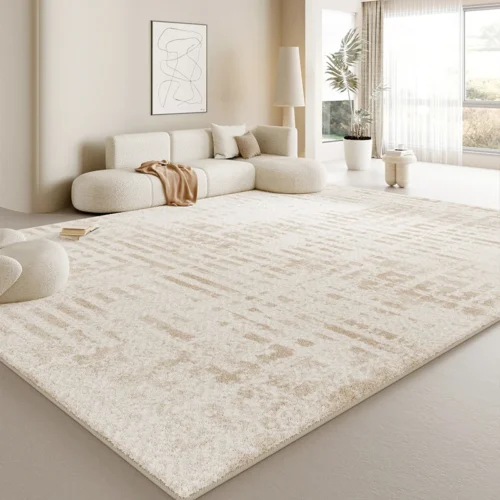 Cream Style Rugs for Bedroom Thick Washable Lounge Floor Mat Large Area Living Room Decoration Plush Carpet Home Fluffy Soft Rug