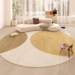 VIKAMA circular wabi-sabi style light luxury velvet living room, bedroom, study sofa, coffee table, carpet home decoration - Image 6