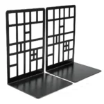 2pcs Bookcase Railing Book End Bookcase End Heavy Duty Book End Storage Bookcase Home Book End Book Holder Iron Bookcase - Image 3