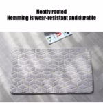 3pcs Set Flannel Carpet Bathroom Floor Pat Toilet Stripe Printing Anti Slip Wear-resistant Mats Bathroom Shower Rugs Toilet Mat - Image 3