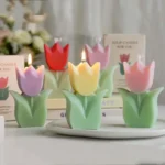 Fragrant guest gift candles, tulip scented scented candles, aesthetic room decoration, aromatherapy candles,girl's birthday gift - Image 3